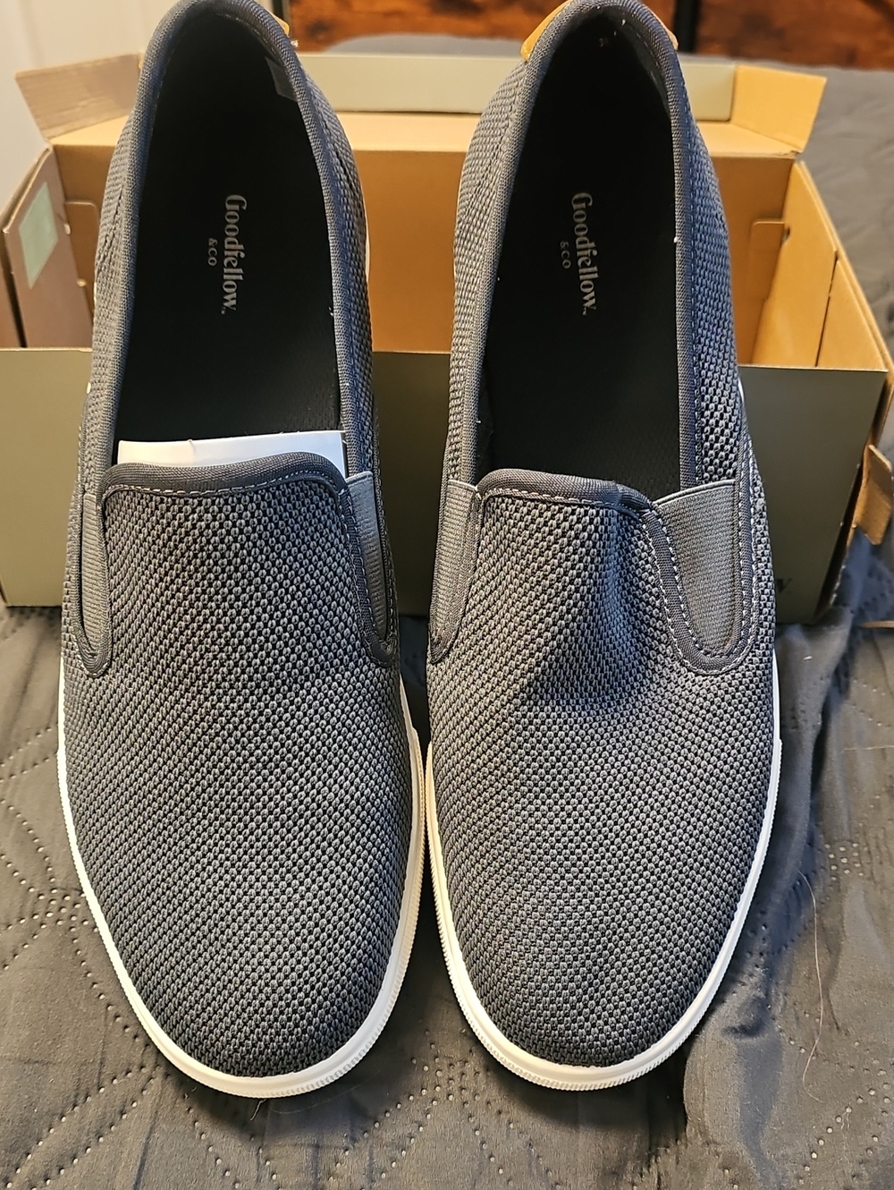 Goodfellow & Co Men's Slip-On Knit Loafers - Gray